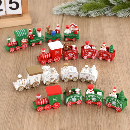 Christmas Wooden Train - Merry Christmas Tree Ornament