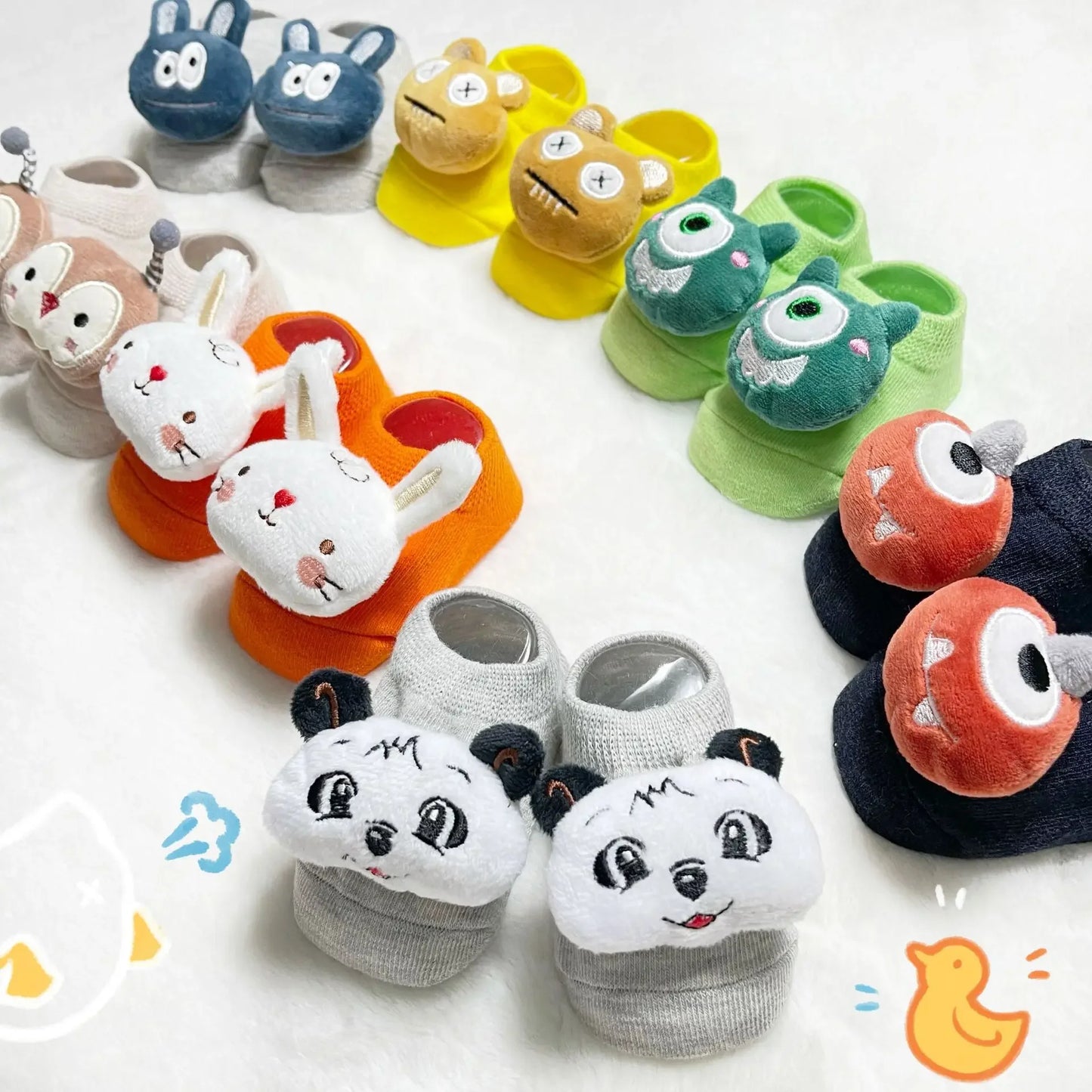 Cute Cartoon 3D Rubber Anti-slip Floor Socks Series 1