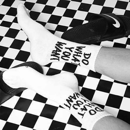 High Quality Black & White Casual Socks