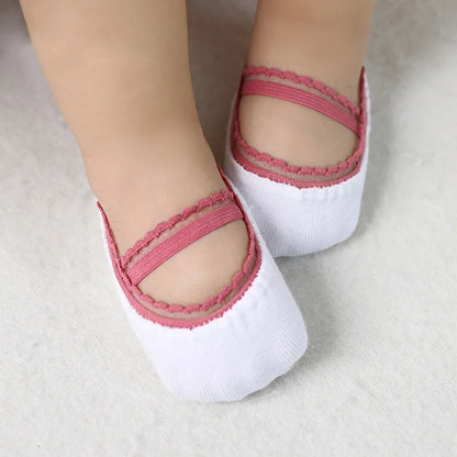 Summer Lace Baby Socks With Rubber Soles