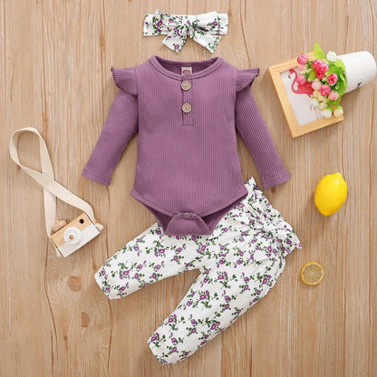 3-Piece Baby Girl Clothes Set - Newborn & Toddler Outfits