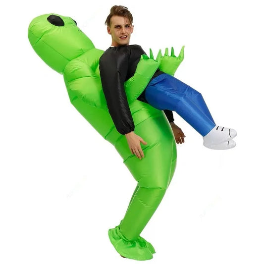 Kids & Adult Green ET Alien Inflatable Costume - Halloween Party Cosplay