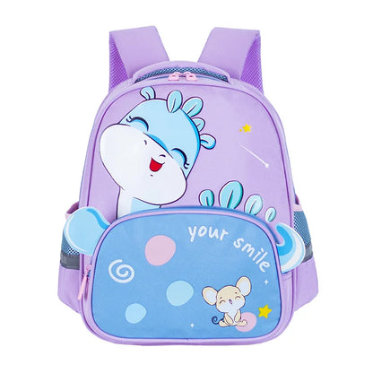 Cartoon Dinosaur Kindergarten School Bag | Cute Backpack for Baby Boys 2-6 Years