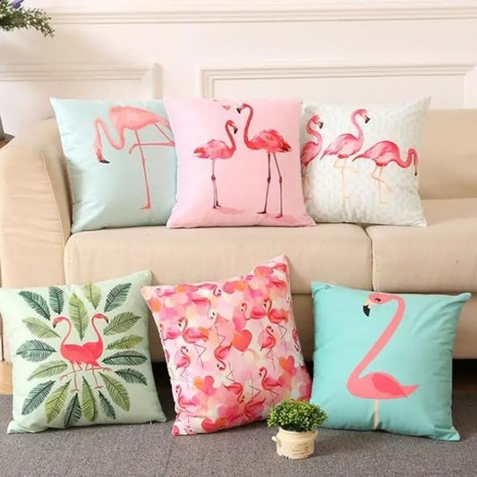 Flamingo Pillowcase – Home Sofa Chair Decor Cushion Covers