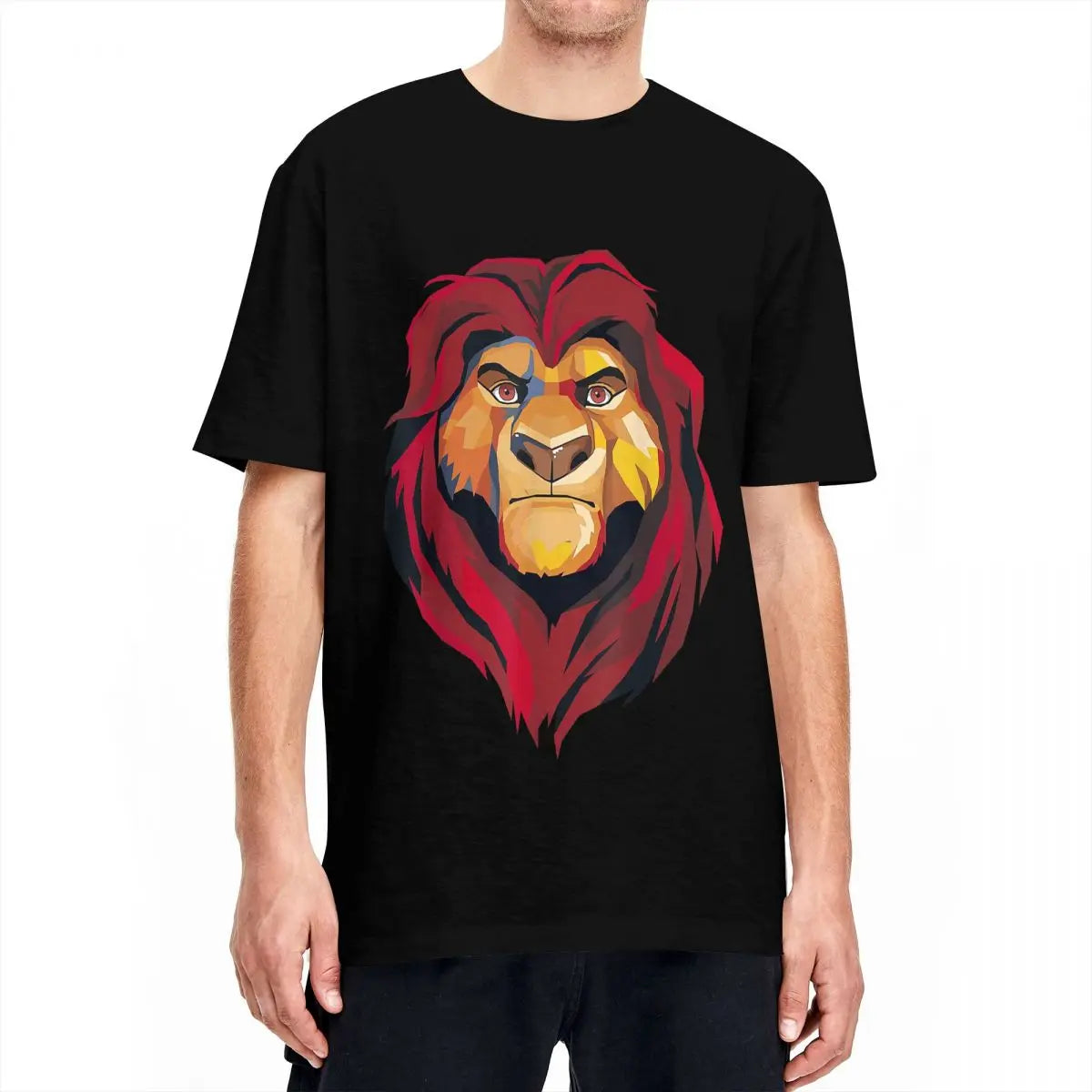 The Lion King Mufasa Portrait T-Shirt – Cotton Short Sleeve Crew Neck