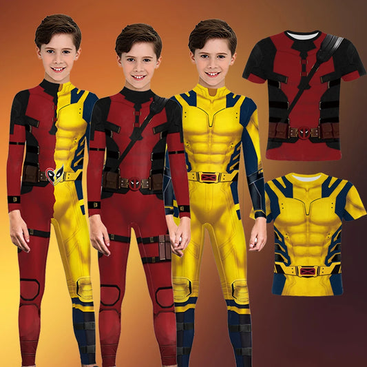 Deadpool Wolverine Cosplay Costume for Kids