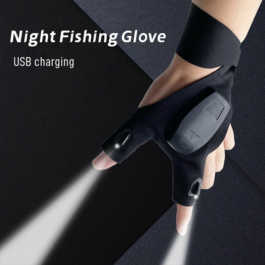 Rechargeable LED Flashlight Glove