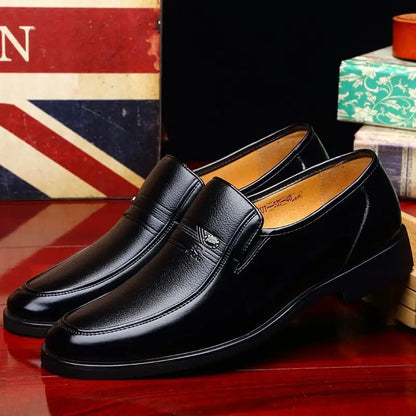 Luxury Leather Men’s Formal Loafers - Breathable Slip-On Shoes