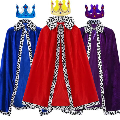 Adult & Kids King Prince Cape Costume