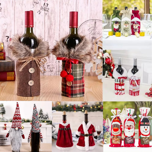 Christmas Wine Bottle Cover - Merry Christmas Home Decoration