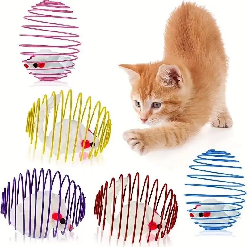 Stretchable Cat Toy Balls – Interactive Kitten Springs