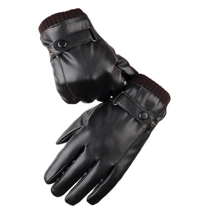 Men's Black Winter Mittens with Touch Screen