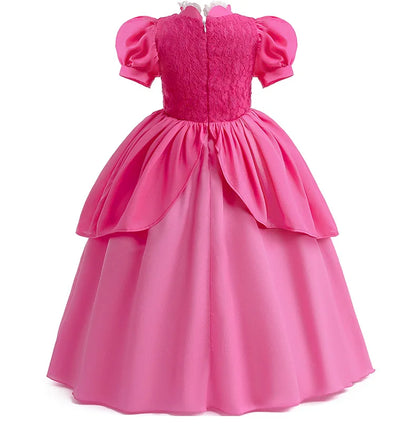 Peach Princess Cosplay Dress for Kids