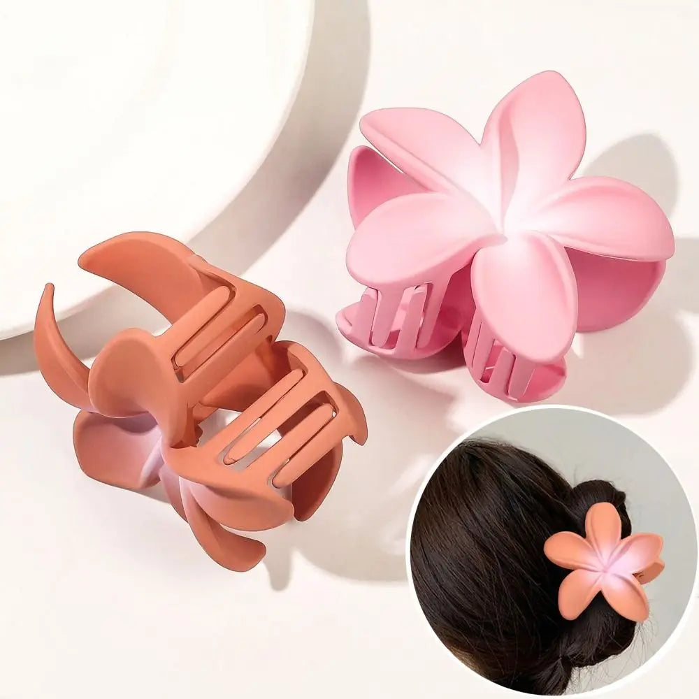 Gradient Frangipani Hair Clips | Fashionable Plumeria Hair Accessories