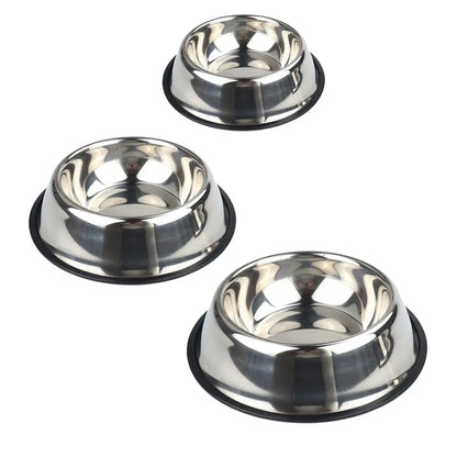 Stainless Steel Anti-Skid Pet Dog Bowl