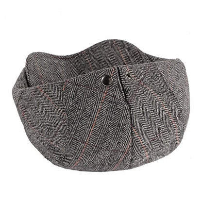 Classic Plaid Stripe Cap for Men and Women