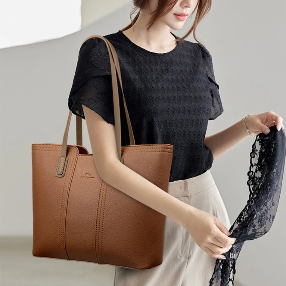 Solid Color Luxury Handbag for Women