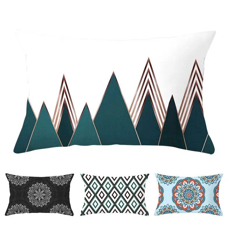 Geometric Pattern Black and White Cushion Cover – Home Decor Pillowcase