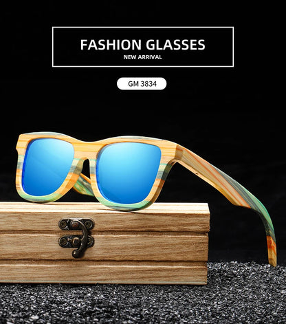 GENEVIEVE Customizable Bamboo Polarized Sunglasses