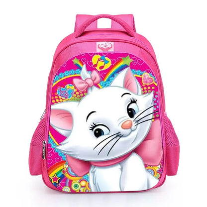 16" Girls' Princess Cartoon School Backpack - Pink Primary Bookbag