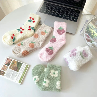 Coral Fleece Thermal Homewear Floor Sleeping Socks