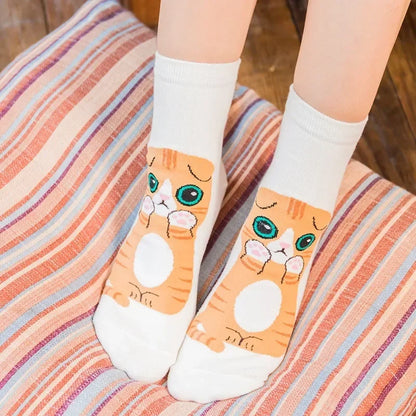 Fashion Colorful Cat Dog Pattern Socks Series 1