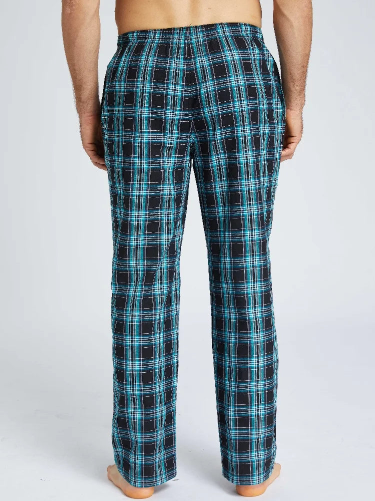 JupiterSecret 3-Piece Men's Plaid Cotton Pajama Pants - Casual & Comfortable