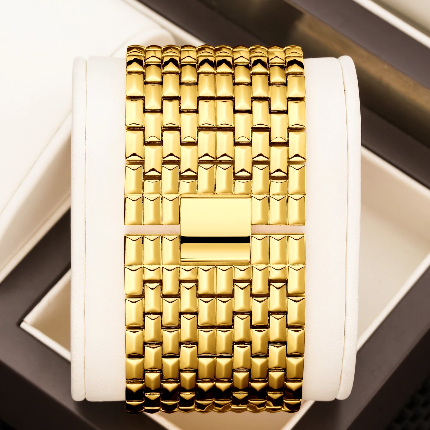 Elegant Gold Ion-Plated Luxury Watch with Box