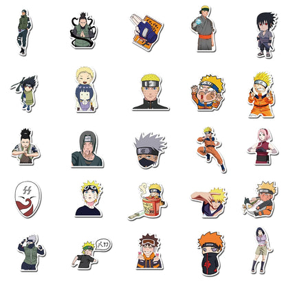 50 pcs Naruto Stickers – Uzumaki Naruto & Friends | Anime Decals