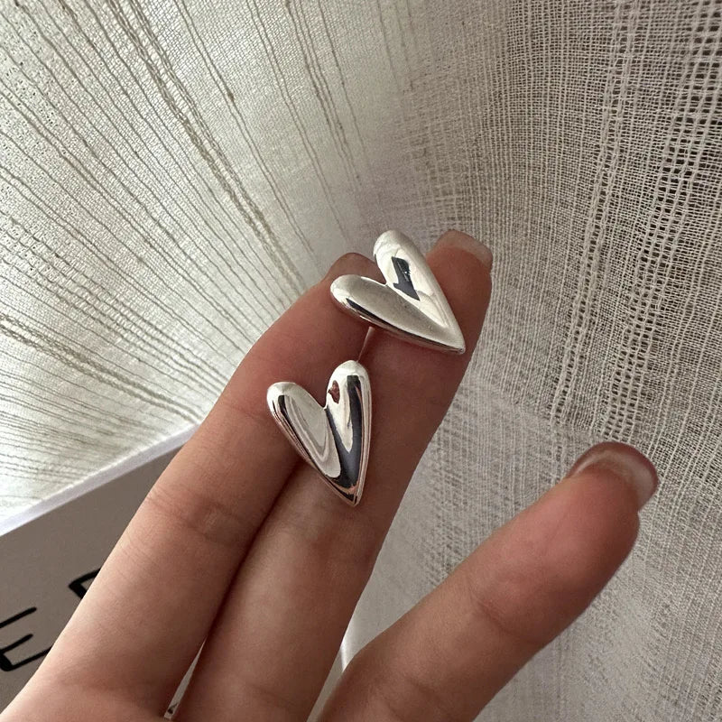 925 Sterling Silver Heart Earrings