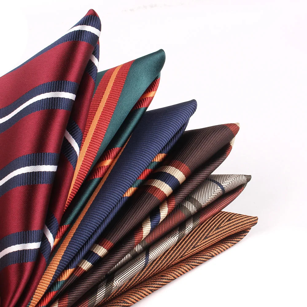 New Striped Pocket Square for Men - Paisley Design Handkerchief