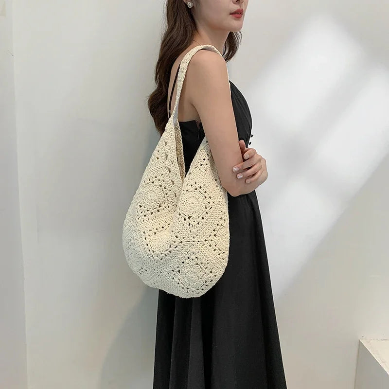 Straw Woven Hollow Out Shoulder Bags