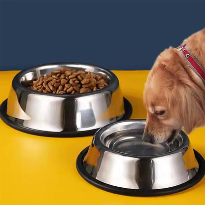 Stainless Steel Anti-Skid Pet Dog Bowl