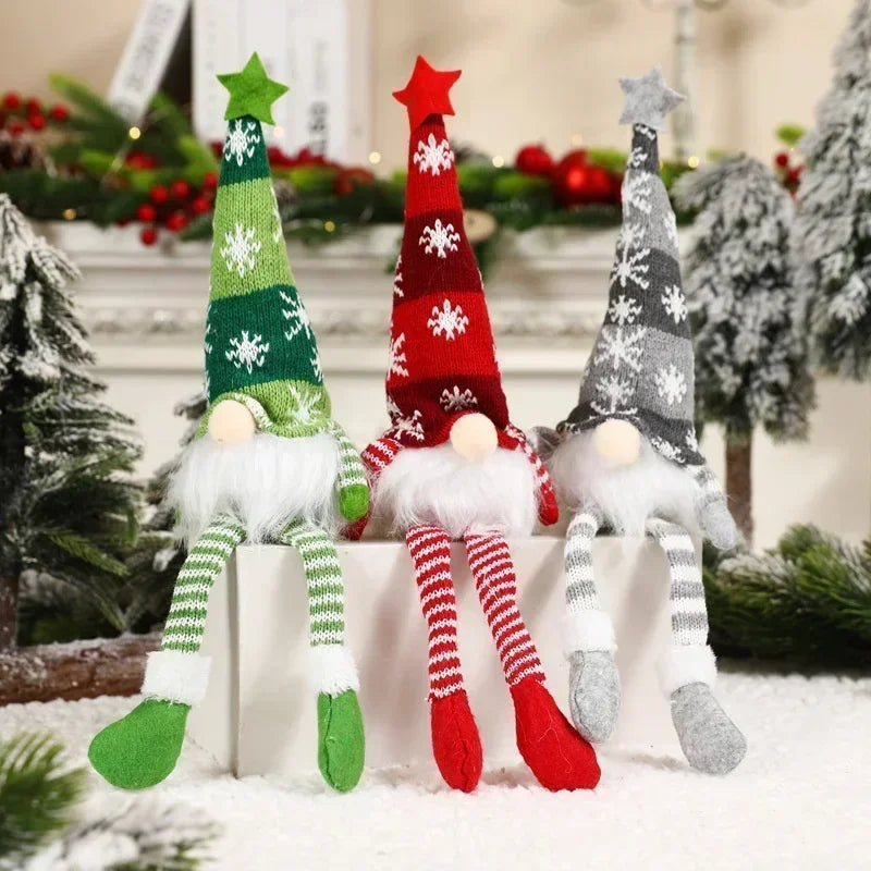 Christmas Faceless Gnome Doll Ornaments – LED Light Plush Decor