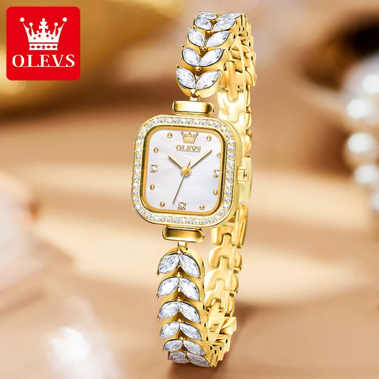 Luxury Women's Quartz Watch with Diamonds