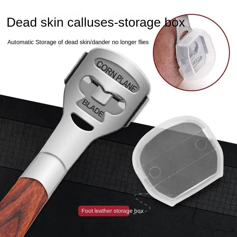 4 pcs Wood Handle Foot Care Callus Shaver Set