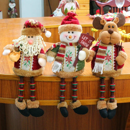 Christmas Santa Claus & Elk Doll Decorations - Festive Ornaments