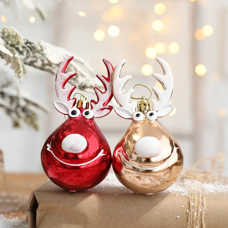 Elk Christmas Balls Ornaments – Bauble Pendant for Tree Decor