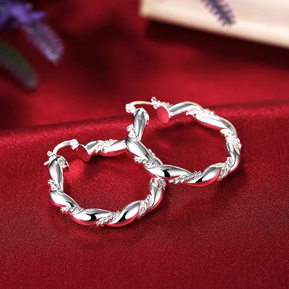 High Quality 925 Sterling Silver Hoop Earrings for Women