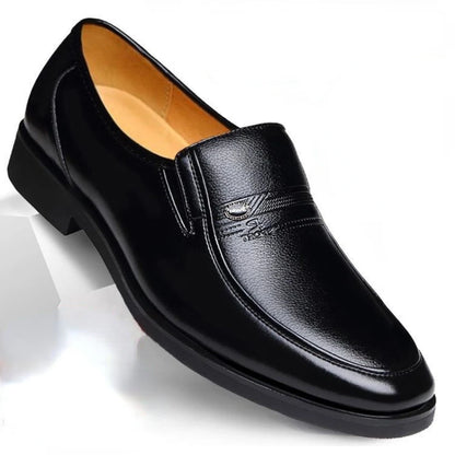 Luxury Leather Men’s Formal Loafers - Breathable Slip-On Shoes