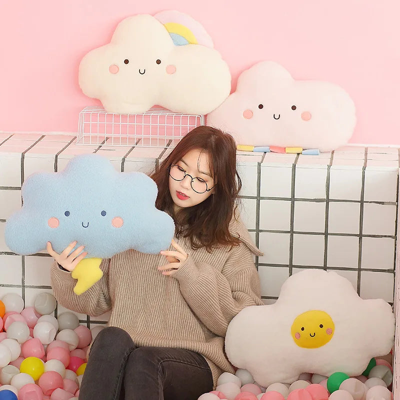 Rainbow Cloud Plush Pillow