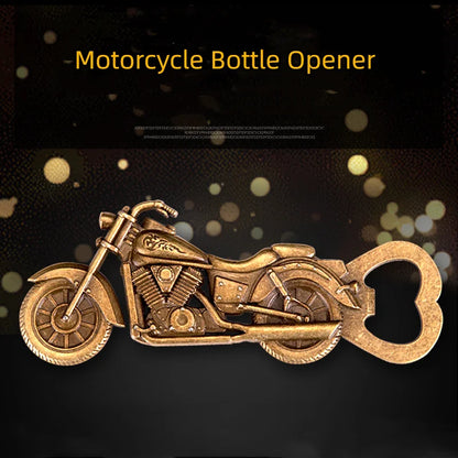 Vintage Bronze Motorcycle Shape Beer Bottle Opener