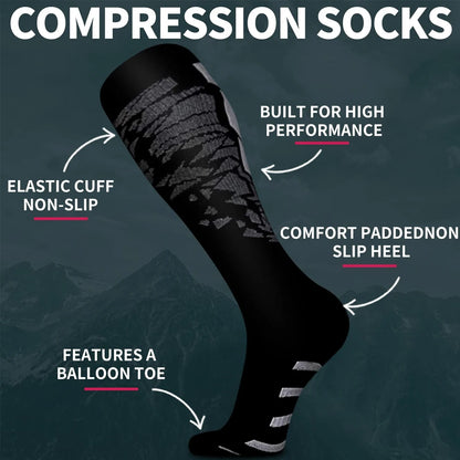 1 Pair Athletic Calf Support Socks | Enhance Performance & Recovery