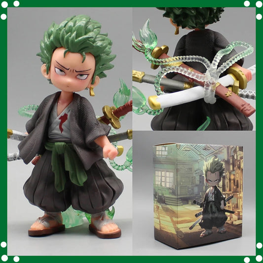 One Piece GK Roronoa Zoro Q Version 14.5cm PVC Action Figure