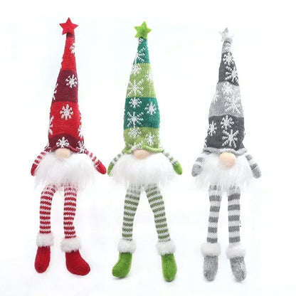 Christmas Faceless Gnome Doll Ornaments – LED Light Plush Decor