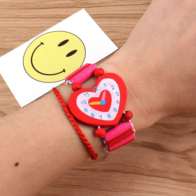 Kids Wooden Bracelet Watch – Fun Educational Time-Telling Toy