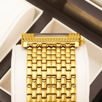 Elegant Gold Ion-Plated Luxury Watch with Box