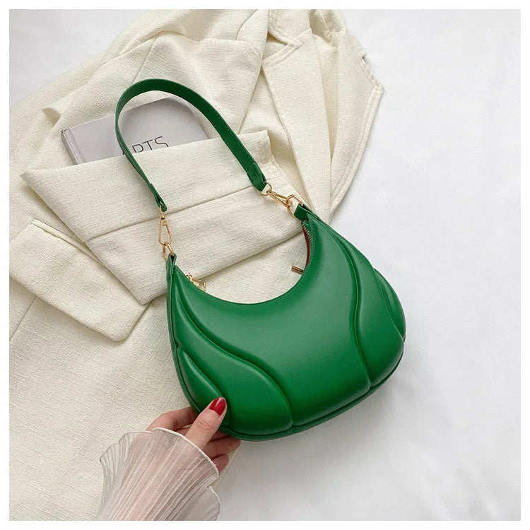 Women’s Simple Solid Color Handbag | High-Quality Soft Leather Shoulder & Crossbody Bag