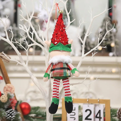 Long-Legged Cartoon Elf Doll – Xmas Tree Pendants & Window Decoration