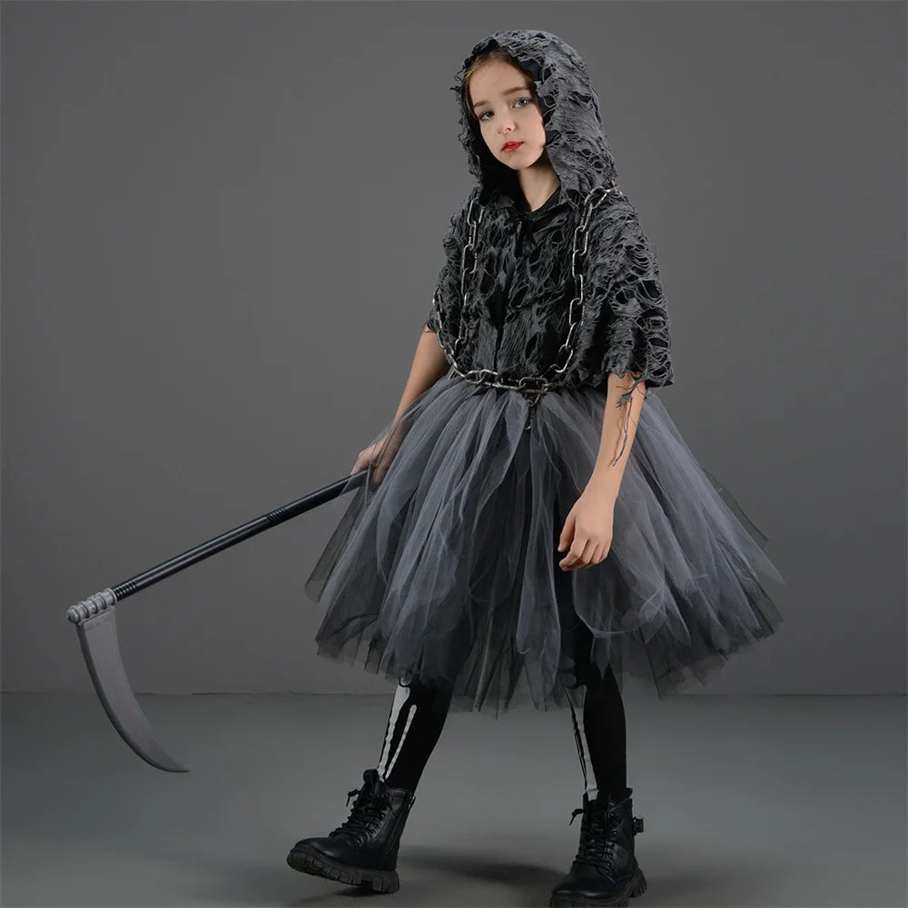 Girls Disguise Costume | Halloween Tutu Knee Dress